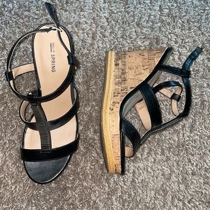 Black cork wedges